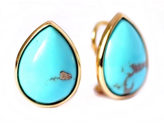 Ohrclip Gold 585_Tuerkistropfen_stabilisiert