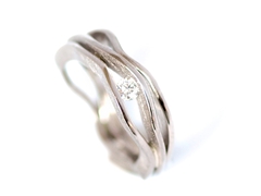 Ring Weissgold 585, Brillant 0,17 ct  F - si-002